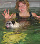 BB in the pool with Cindy BB in the pool with Cindy