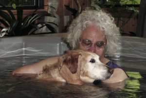 Unrelated to this specific story, Rachel and Freida at La Paw Spa enjoying their final years together Unrelated to this specific story, Rachel and Freida at La Paw Spa enjoying their final years together